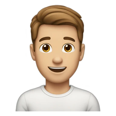 White Male with Brown Hair Wearing Mickey Mouse Ears sticker