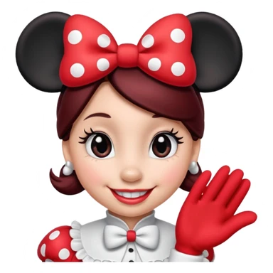 minnie mouse face sticker