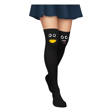 Black over knee socks sticker