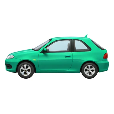 Blue and green car sticker
