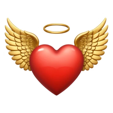 heart with angel wings sticker