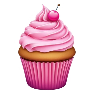 Cupcake with pink icing sticker