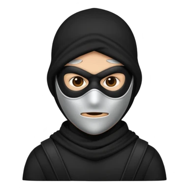 masked robber emoji, no guns sticker
