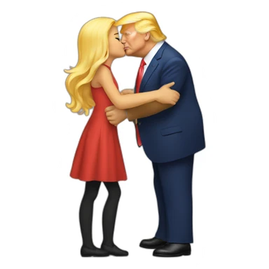 trump kissing his daughter, positivity, inclusiveness sticker