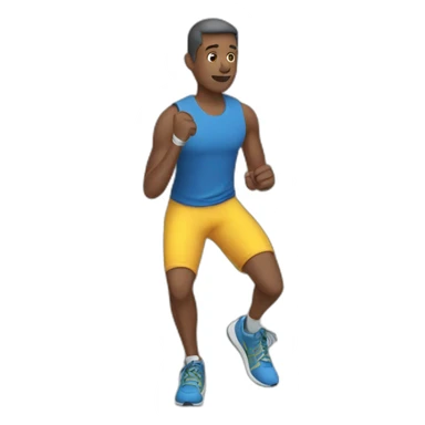 man tying shoes for jogging sticker