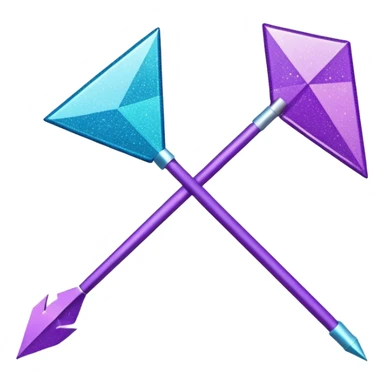 Glitter Roxo e Ciano Flecha sticker