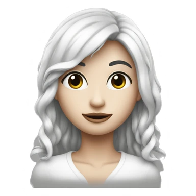 Emoji de fresa en blanco y negro sticker