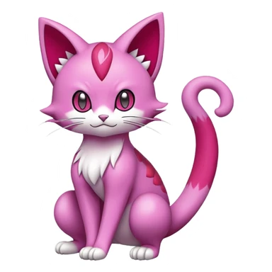 Liepard-Skitty-Delcatty-Pokémon-Fakémon-hybrid-creature (full body) sticker