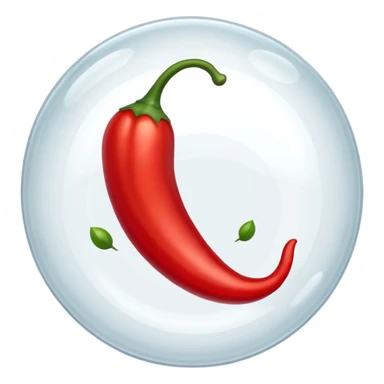 Red Hot chili pepper in a bubble sticker