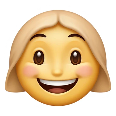 Awkward smiling emoji sticker