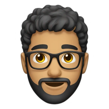 Young Arab glasses beard sticker