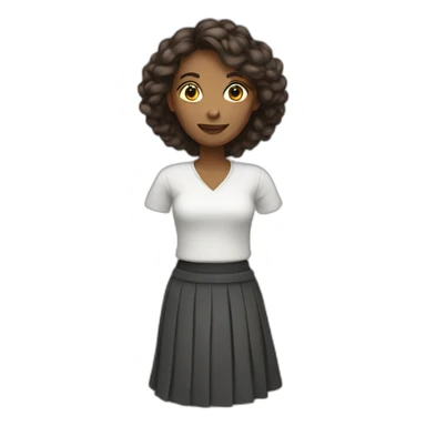 women wit skirt sticker