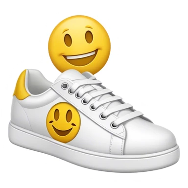 Sneaker with happyface sticker