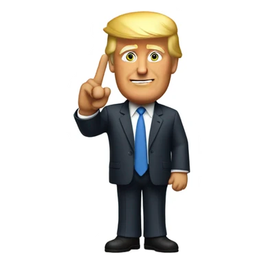 Donald trump throwing up a peace sign sticker