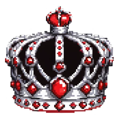 black crown covered in red gemstones sticker