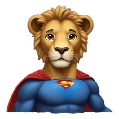 leo the lion superman sticker