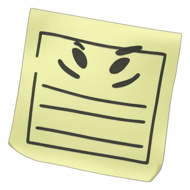 post it note with writing on it sticker