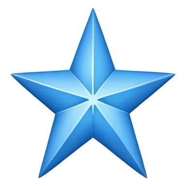 create a emoji of a star shape structure with 13 sides and inside it there should be tick mark in black color and the star should be in blue color sticker