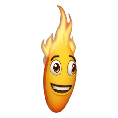 Una fuego con cara y una cremallera en la boca  sticker