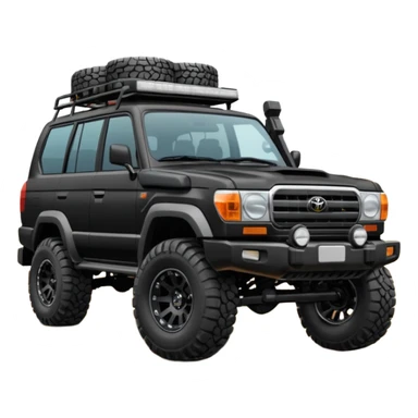 Modified Toyota landcr black color sticker