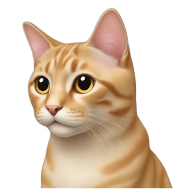 beige norwegian cat with pink nose sticker