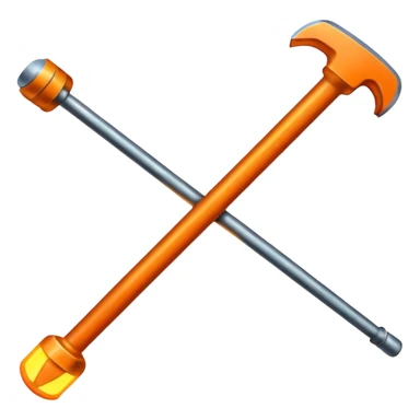 hot iron metal rod sticker