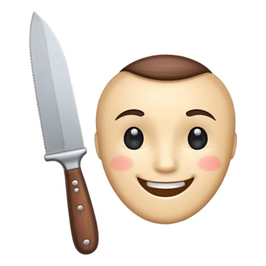 cute knife with face sticker