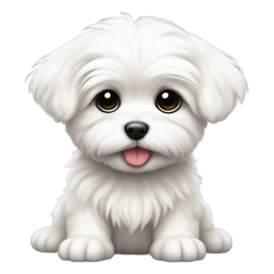 maltese puppy sticker