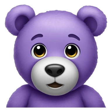 Purple teddy bear  sticker