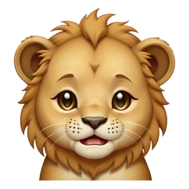 Very cute baby Lion crying sticker