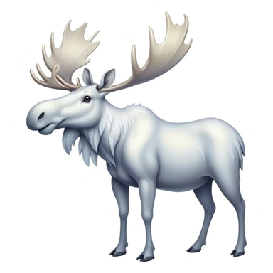mystical and ethereal large white moose sticker