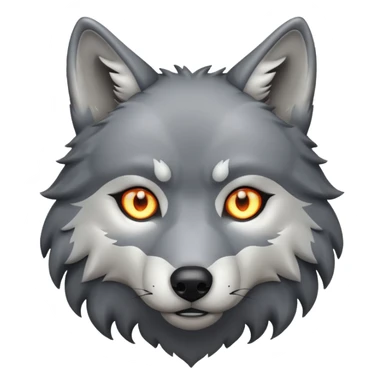 Wolf with glowing eyes sticker