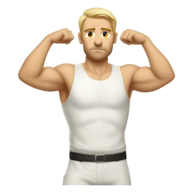 white russian fighter salutes with his hand to his forehead. sticker