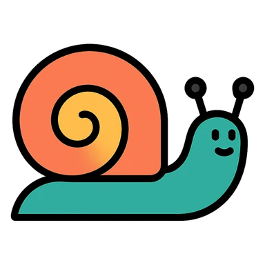 color outline icon of a snail sticker