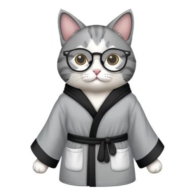 Котик в очках и мантии на фразе "надо больше чатов" sticker