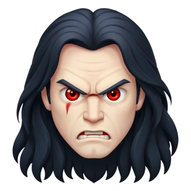 very angry long haired man sticker