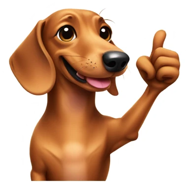Dachshund giving thumbs up sticker