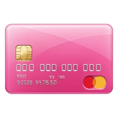 Carte bancaire rose sticker