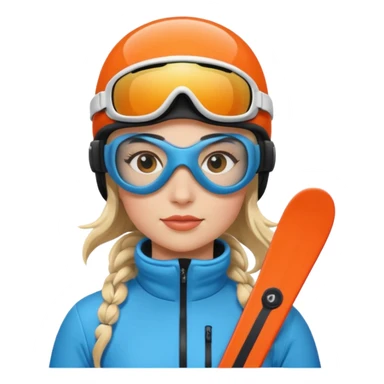 Female Skier sticker