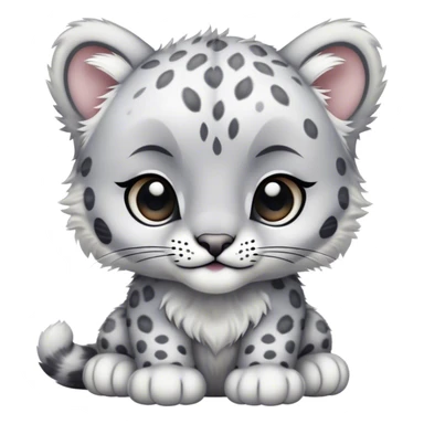 Baby snow leopard  sticker