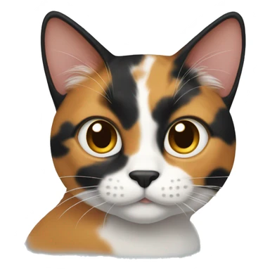 Calico cat named lucky sticker