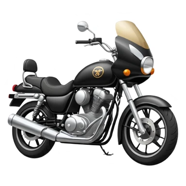 "Draw a simple everyday street motorcycle with standard design, black seat & neutral color scheme." sticker