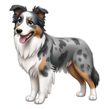 Blue merle border collie sticker