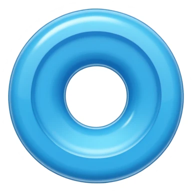 blue ringed-shaped candy with a small hole in the middle sticker