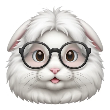 bunny with eyeglasses sticker