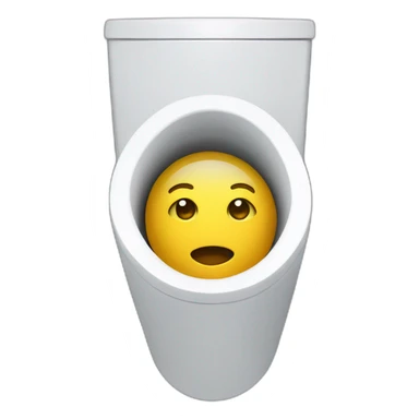 head inside a toilet bowl sticker