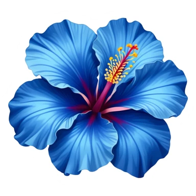 one blue hibiscus flower sticker
