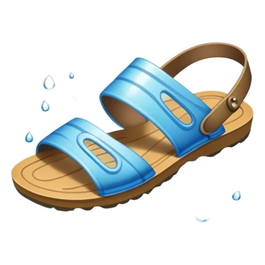 Water oozing from sandals sticker