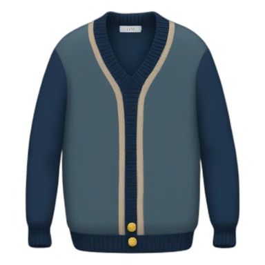 navy sweater no person sticker