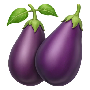 Eggplant with peach sticker